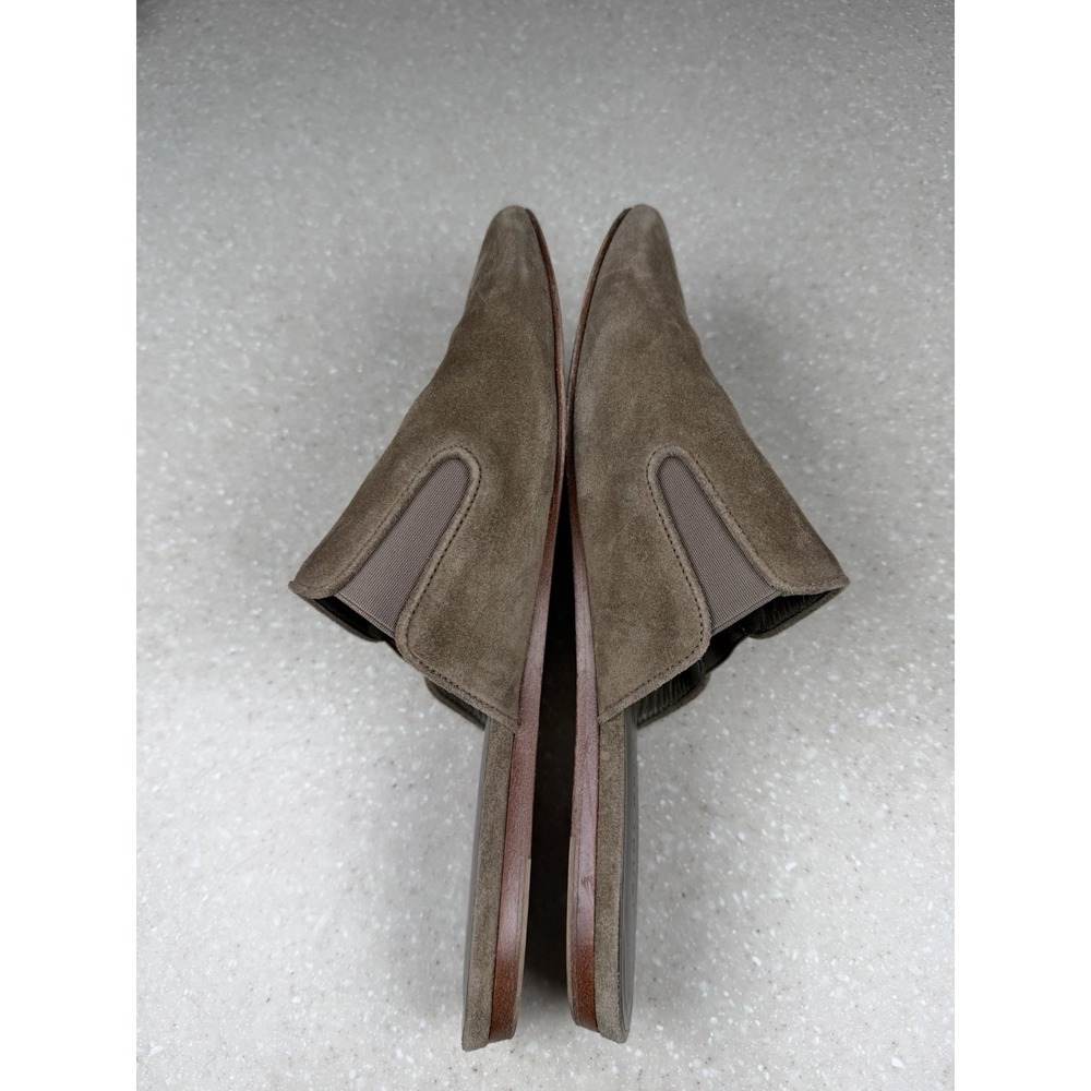 Jenni Kayne Laurel Suede Leather Taupe Green Mules Flats Womens Size 39 - Picture 5 of 10